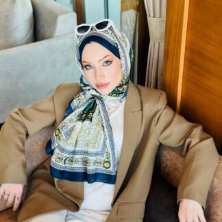 Versace Pamuk İpek Şal 50232 - Lacivert
