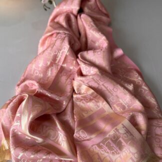Dior DESEN Çift taraflı İpeksi Jakar Şal - Pamuk Şekeri