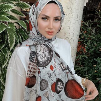 LV DESEN İTHAL VUAL İPEK ŞAL 15801- GRİ