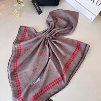 Vakko Kazayağı Desen Pamuk Soft Eşarp 36589 - Bademi