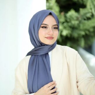 Bambu Kraş Premium İpek Şal - Antrasit - Organic ScarfsOrganic Scarfs