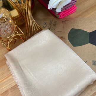 Bambu Kraş Premium İpek Şal - Bej - Organic ScarfsOrganic Scarfs