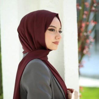 Bambu Kraş Premium İpek Şal - Bordo - Organic ScarfsOrganic Scarfs