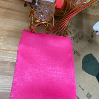 Bambu Kraş Premium İpek Şal - Fuşya - Organic ScarfsOrganic Scarfs
