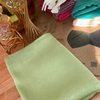 Bambu Kraş Premium İpek Şal - Lime - Organic ScarfsOrganic Scarfs