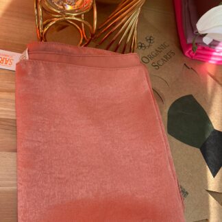 Bambu Kraş Premium İpek Şal - Şeftali - Organic ScarfsOrganic Scarfs