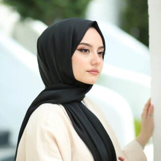 Bambu Kraş Premium İpek Şal - Siyah - Organic ScarfsOrganic Scarfs