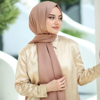 Bambu Kraş Premium İpek Şal - Sütlü Kahve - Organic ScarfsOrganic Scarfs