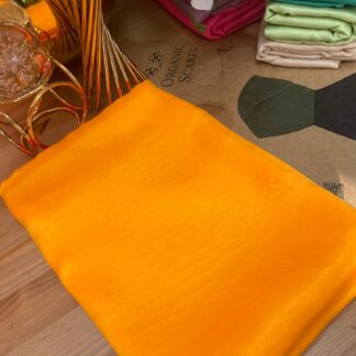 Bambu Kraş Premium İpek Şal - Turuncu - Organic ScarfsOrganic Scarfs