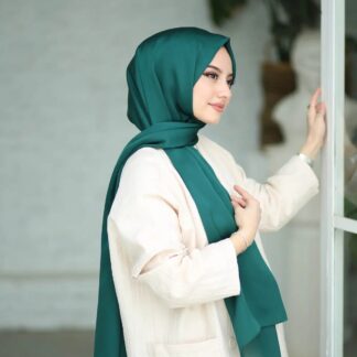 Bambu Kraş Premium İpek Şal - Zümrüt - Organic ScarfsOrganic Scarfs