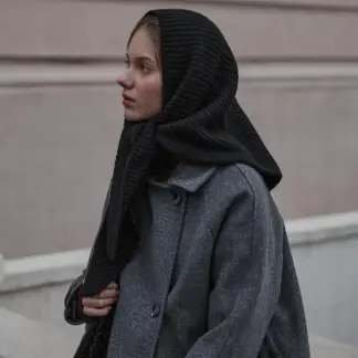 Triko Balaclava Bandana Atkı Şal - Siyah