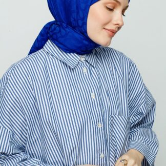 BLOOM Desen Jakar Şal - Saks - Organic ScarfsOrganic Scarfs