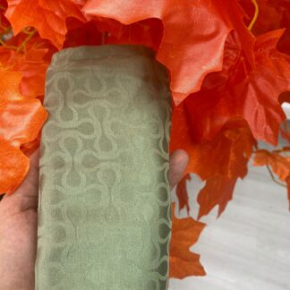 Bloom Desen Pamuk İpeksi Jakar Şal - Çay Ağacı - Organic ScarfsOrganic Scarfs