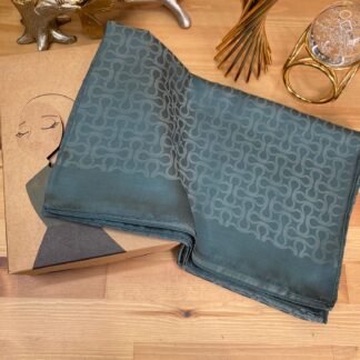 Bloom Desen Pamuk İpeksi Jakar Şal - Mercan - Organic ScarfsOrganic Scarfs