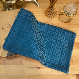 Bloom Desen Pamuk İpeksi Jakar Şal - Petrol - Organic ScarfsOrganic Scarfs