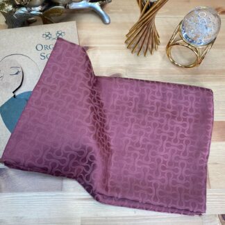 Bloom Desen Pamuk İpeksi Jakar Şal - Şarabi - Organic ScarfsOrganic Scarfs