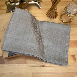Bloom Desen Pamuk İpeksi Jakar Şal - Vizon - Organic ScarfsOrganic Scarfs