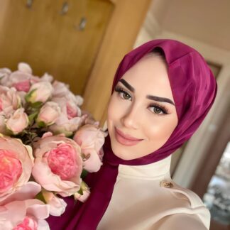 Bonjela Dama Desen Jakar Şal - Magenta - Organic ScarfsOrganic Scarfs