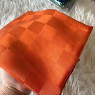 Bonjela Marka Dama İpeksi Jakar Şal - Turuncu - Organic ScarfsOrganic Scarfs