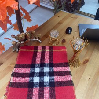 Burberry Çift Taraflı Yumuşak Dokulu Triko Örgü Şal & Atkı - Bordo - Organic ScarfsOrganic Scarfs