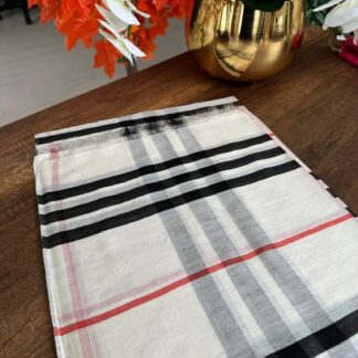 Burberry İthal Vual İpek Şal - Ekru - Organic ScarfsOrganic Scarfs