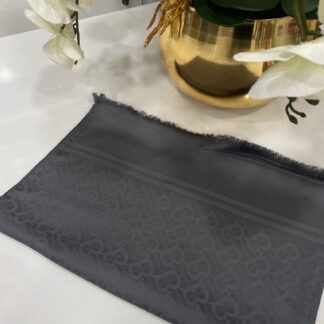 Burberry Pamuklu İpek Jakar Şal - Antrasit - Organic ScarfsOrganic Scarfs