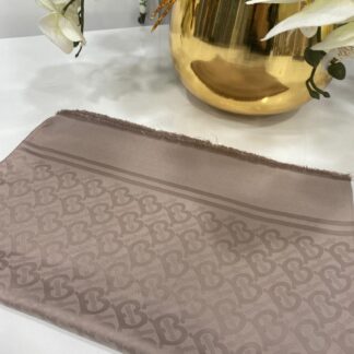 Burberry Pamuklu İpek Jakar Şal - Vizon - Organic ScarfsOrganic Scarfs