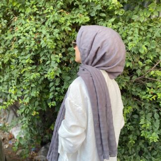 Büzgülü Tril Şal - Antrasit - Organic ScarfsOrganic Scarfs