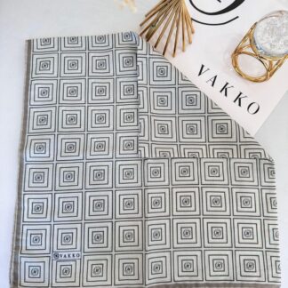 Vakko Kare Desen Pamuk Soft Eşarp 610144 - Camel