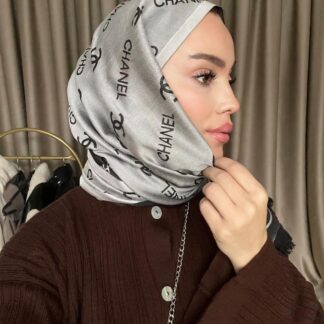 Chanel Çİft Taraflı Kaşmir Şal - Gri - Organic ScarfsOrganic Scarfs