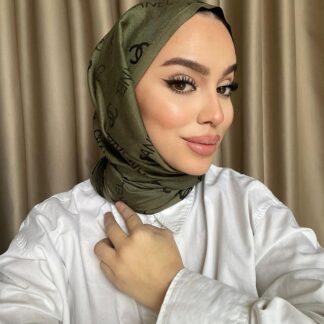 Chanel Çİft Taraflı Kaşmir Şal - Haki - Organic ScarfsOrganic Scarfs