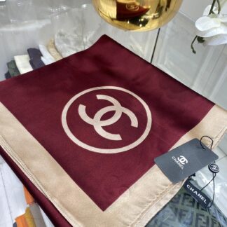 Chanel İthal Vual İpek Şal - Bordo - Organic ScarfsOrganic Scarfs
