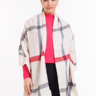 Çift Taraflı Yumuşak Dokulu Triko Örgü Şal & Atkı - Bej - Organic ScarfsOrganic Scarfs