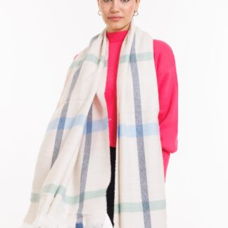 Çift Taraflı Yumuşak Dokulu Triko Örgü Şal & Atkı - Mavi - Organic ScarfsOrganic Scarfs