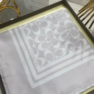 Coach Desen Twill İpek Eşarp - Gümüş - Organic ScarfsOrganic Scarfs