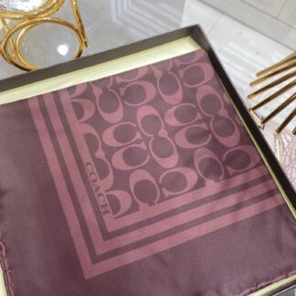 Coach Desen Twill İpek Eşarp - Kahverengi - Organic ScarfsOrganic Scarfs