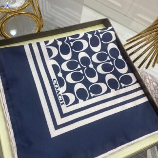 Coach Desen Twill İpek Eşarp - Lacivert - Organic ScarfsOrganic Scarfs