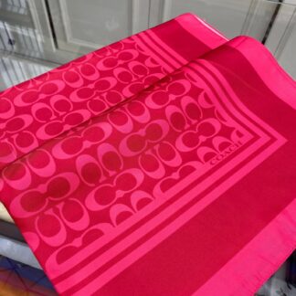 Coach Desen Twill İpek Şal - Fuşya - Organic ScarfsOrganic Scarfs