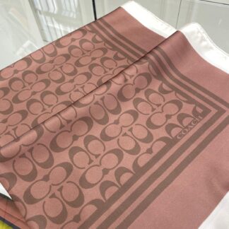 Coach Desen Twill İpek Şal - Kahve - Organic ScarfsOrganic Scarfs