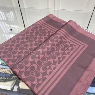 Coach Desen Twill İpek Şal - Kahverengi - Organic ScarfsOrganic Scarfs