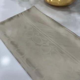 Coach Pamuk İpeksi Jakar Şal - Bej - Organic ScarfsOrganic Scarfs
