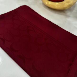 Coach Pamuk İpeksi Jakar Şal - Bordo - Organic ScarfsOrganic Scarfs