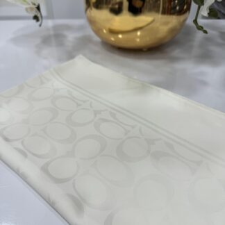 Coach Pamuk İpeksi Jakar Şal - Ekru - Organic ScarfsOrganic Scarfs