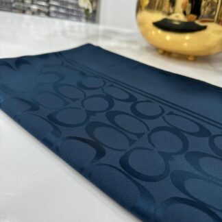 Coach Pamuk İpeksi Jakar Şal - Lacivert - Organic ScarfsOrganic Scarfs