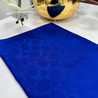 Coach Pamuk İpeksi Jakar Şal - Saks - Organic ScarfsOrganic Scarfs