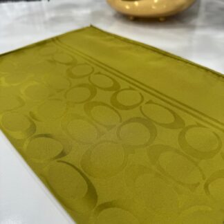 Coach Pamuk İpeksi Jakar Şal - Yağ Yeşili - Organic ScarfsOrganic Scarfs
