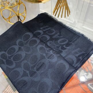 Coach Yün İpek A Kalite Çift Taraflı Marka Şal - Siyah - Organic ScarfsOrganic Scarfs