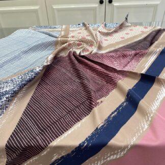 Colors Plus Marka Otantik Desen Twill Eşarp - Pembe - Organic ScarfsOrganic Scarfs