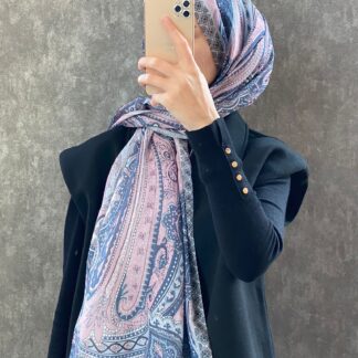 Etro Etnik Desen Pamuk Soft Şal 36631 - Soft Pudra