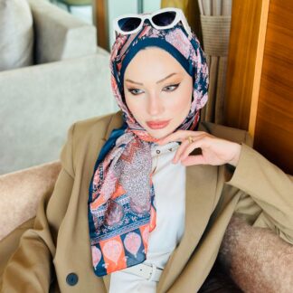 Etnik Etro Desen Pamuk Soft Şal 61534 - Kiremit